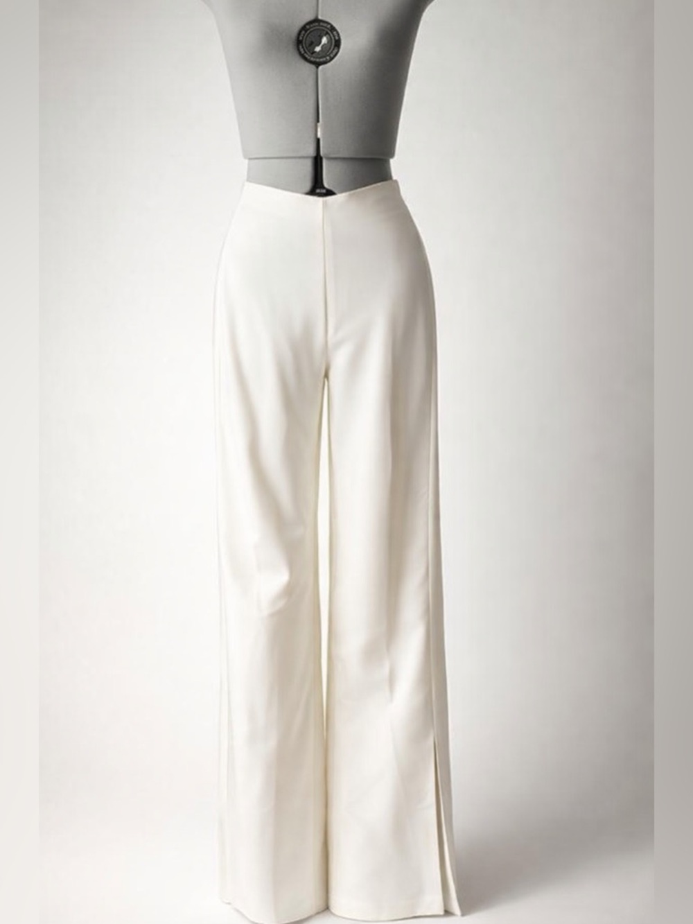Lovers + Friends Wide-Leg High-Rise Trousers, Slits in legs, white, XS